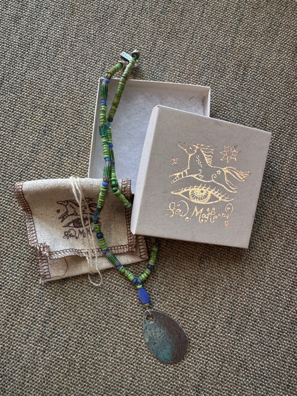 Jes Maharry Fable Necklace_Sterling with Antique Trade Beads